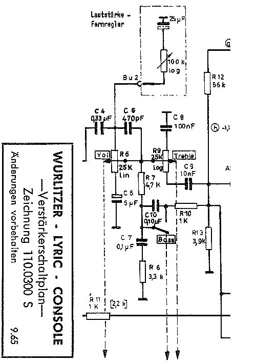 Remote Volume Control Fernregler Deutsche Wurlitzer Lyric Copyright