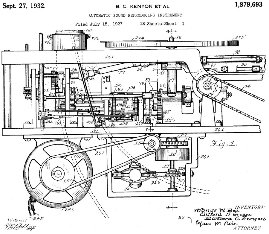 AMI National Automatic Selective Phonograph Patent
