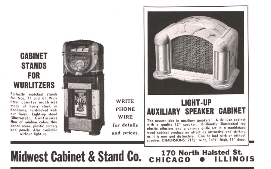 Midwest cabinet & Stand Company Phonograph Jukeboxes Light-Up Kit