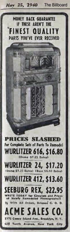 Wurlitzer 616 Acme sales Remodeled