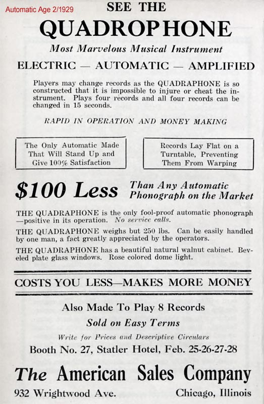 Daily Automatic Phonograph Quadrophone