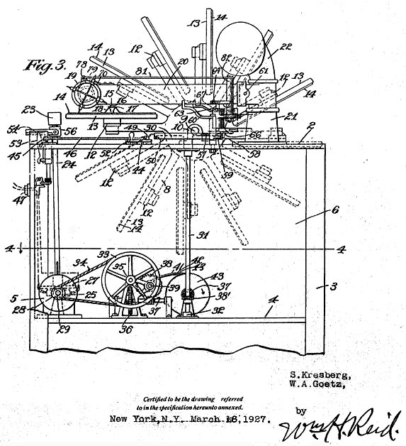 Patent Phonograph Record Control Kresberg Goetz
