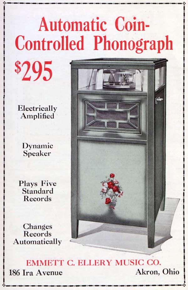 Ellery Co. Coin Controlled Phonograph