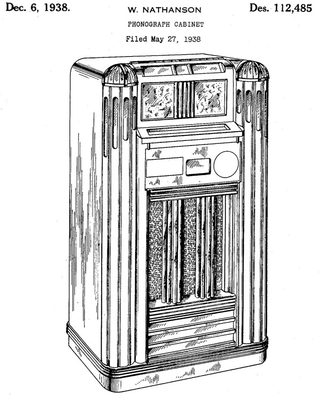 Phonograph Cabinet WM Nathanson Jukebox Musikbox