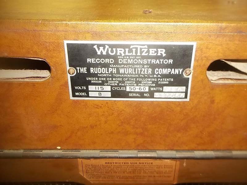RCA Wurlitzer Record Demonstrator Model B