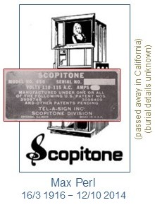 Max Perl AMEX  Tel-A-Sign Scopitone Jukebox Musikbox