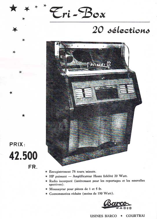 Barco Tri-Box Jukebox Phonograph