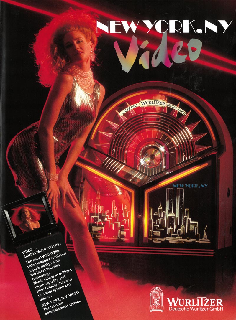 Deutsche Wurlitzer New York Video Jukebox Musikbox Phonograph