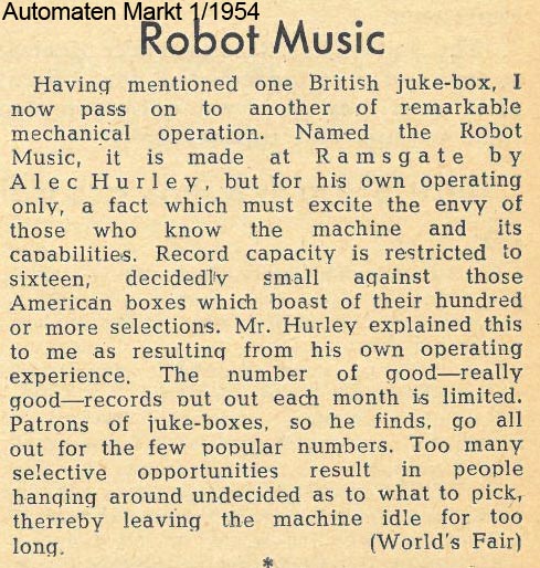 Robot Jukebox Musikbox