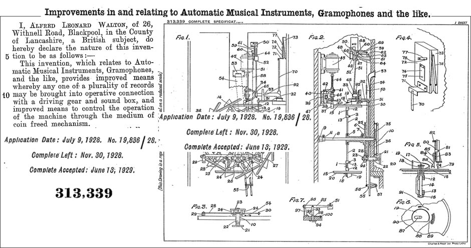 Waltonophone Jukebox Musikbox Phonograph