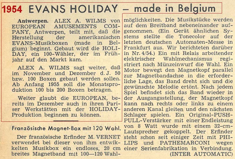Evans Holiday