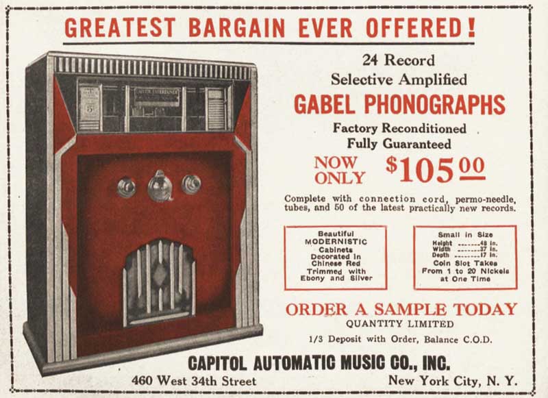 Gabel Entertainer Capitol Music Entertainer