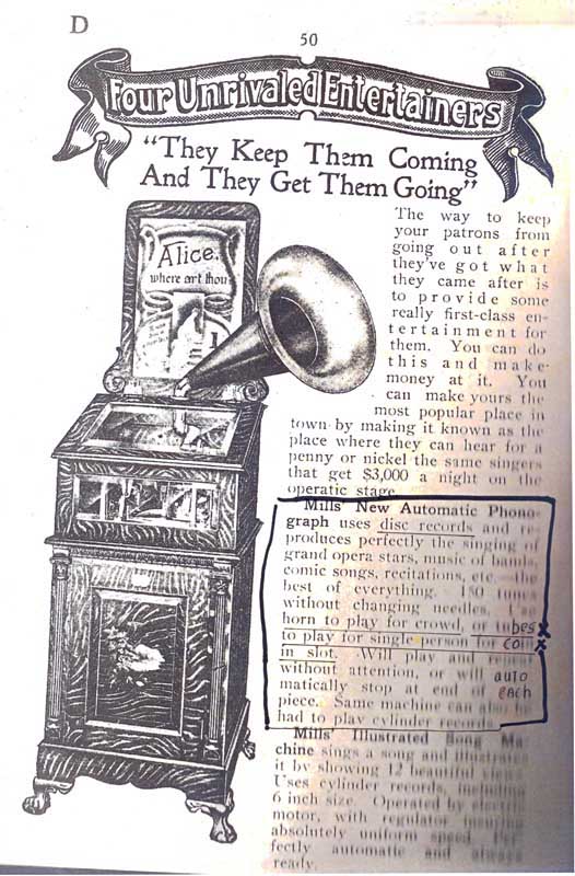 Mills New Automatic Phonograph