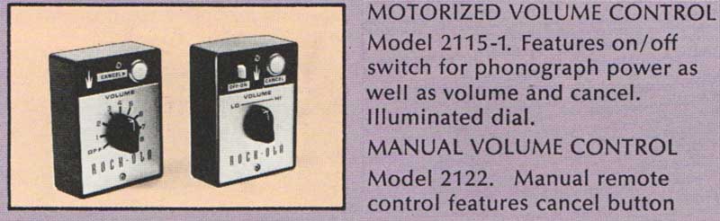 Rock-Ola Remote Volume Control 2112, 2115-1