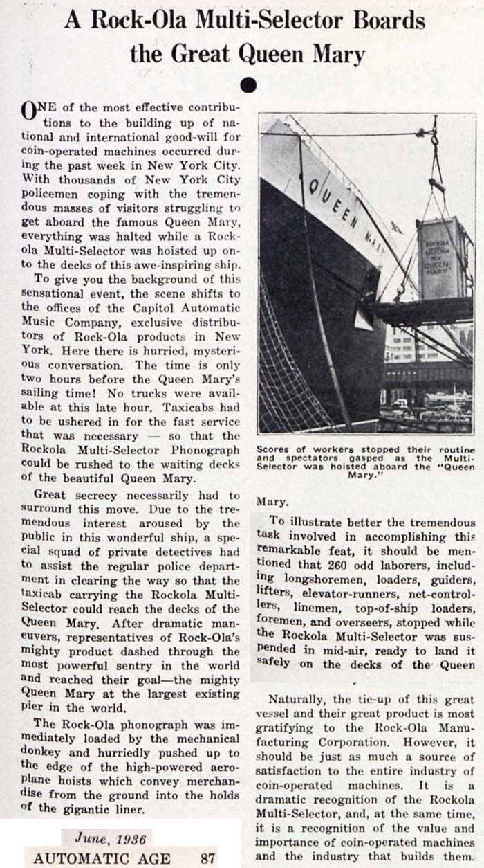 Rock-Ola Regular Queen Mary 