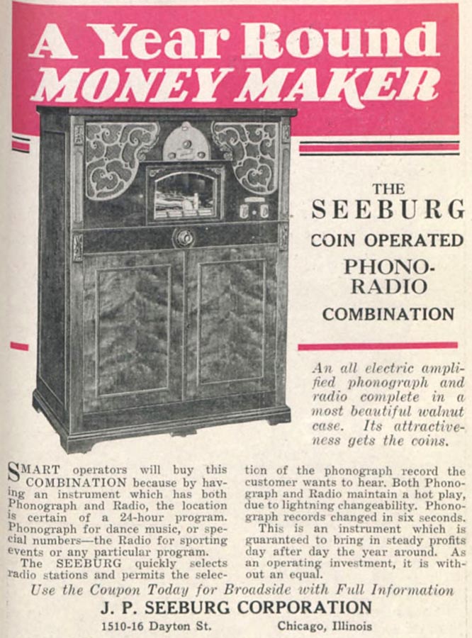 Seeburg Phono-Radio Jukebox Phonograph