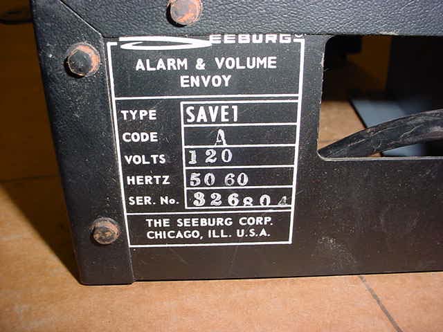 Seeburg SAVE Alarm & Volume Envoy