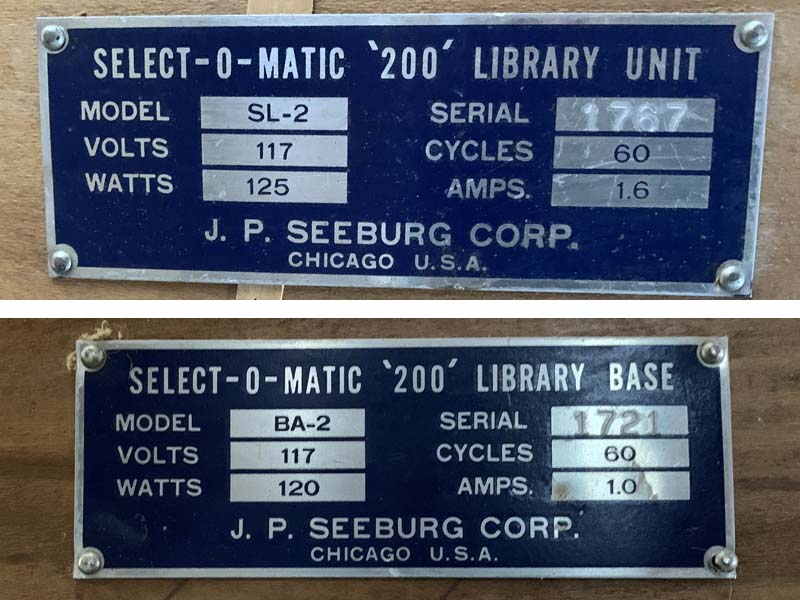 Seeburg SLBA-2 Library Unit