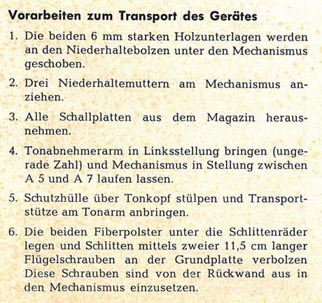 Seeburg Transportsicherung