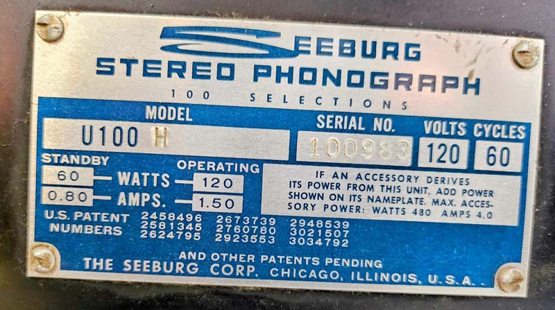 Seeburg U-100H Jukebox
