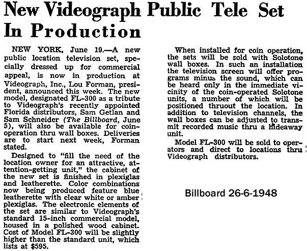 Videograph telejuke