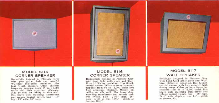 Wurlitzer Speaker 5115, 5116, 5117 Jukebox Musikbox
