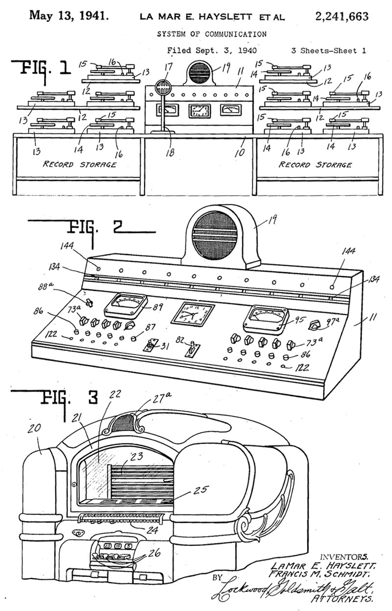 Schmidt Hayslett System of communication phonograph