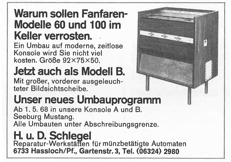 Schlegel Schallplatten-Musikautomat in Schrankform Musikbox
