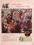 Wurlitzer Werbung "24 Top Bands played at her Party" 
