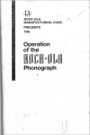 Operation of the Rock-Ola Phonograph 