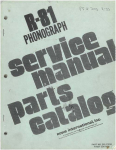 Service Manual Rowe/AMI R-81 