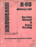 Service Manual Rowe/AMI R-83 