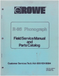 Field Service Manual Rowe/AMI R-86 