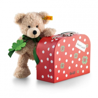 Fynn Teddy Bear with red suitcase 