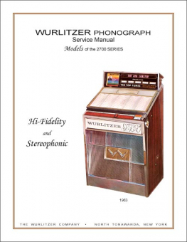 Service Manual Wurlitzer 2700 