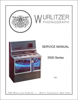 Service Manual Wurlitzer 3500 