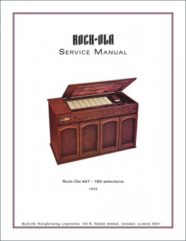 Service Manual Rock-Ola 447 
