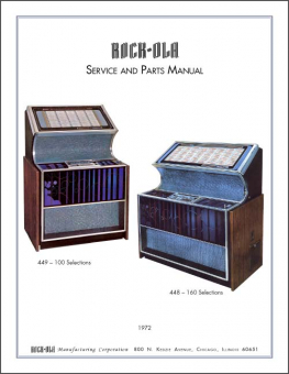 Service Manual Rock-Ola 448 and 449 