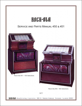 Service Manual Rock-Ola 450 and 451 