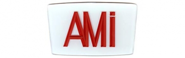 Glass emblem "AMI" 
