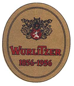 Aufkleber "Wurlitzer 1856-1956" 