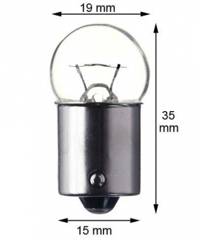 Ba 15s miniature lamp #81 - clear 