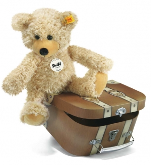 Charly Teddy Bear with brown suitcase 
