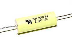 2,2 µF high voltage capacitor, axial 