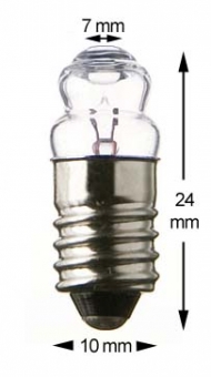 E10 Linsenlampe 3,3V/1W 
