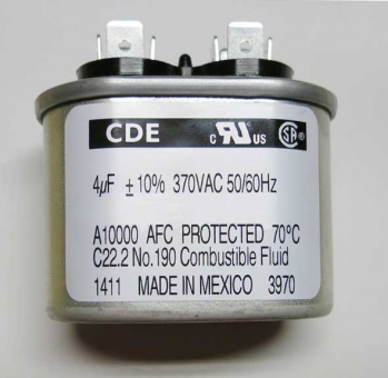 Motor-run and power supply capacitor 4µF 