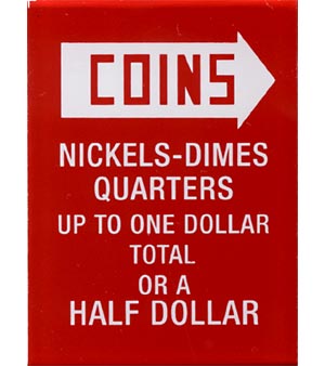 Instruktionsglas "Coins ...", 201 