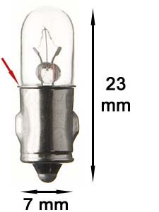Ba7s miniature lamp 60V/1,2W 