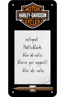 Notizblock-Schild "Harley Davidson" 