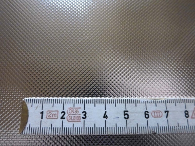 Deko-Folie Waffelmuster, silber, 2 x 2 mm 